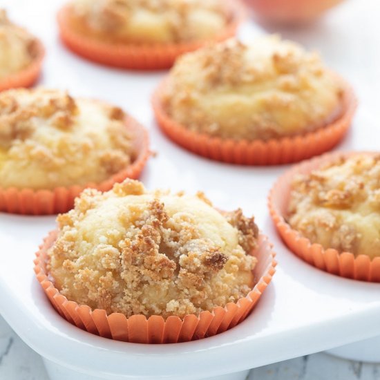 Keto Peach Cobbler Muffins