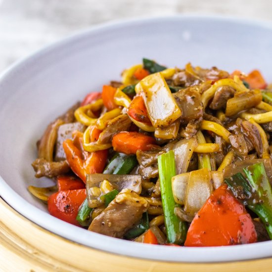 Spicy black pepper beef