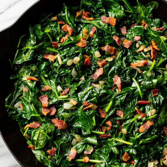 sautéed spinach with bacon