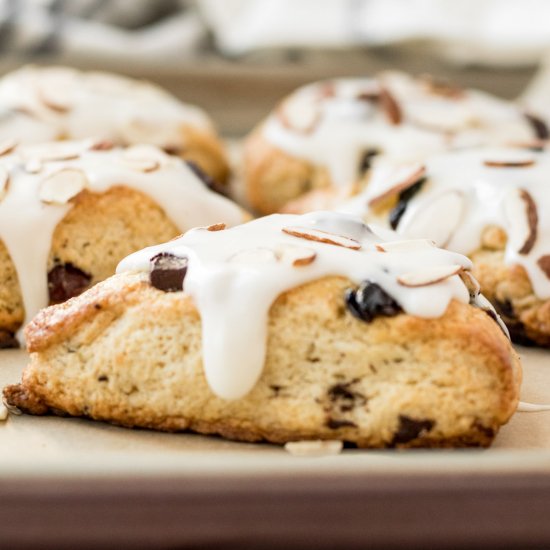 Chocolate Cherry Almond Scones