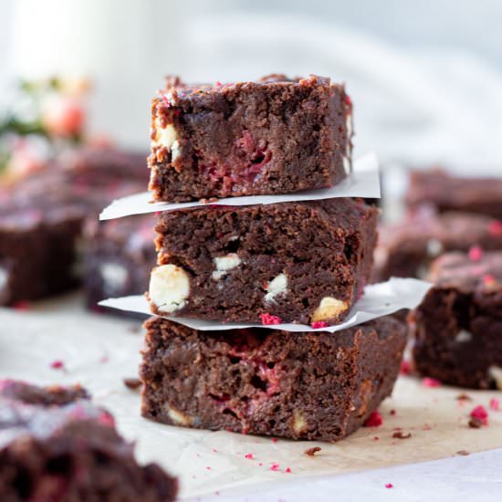 White Chocolate Raspberry Brownies