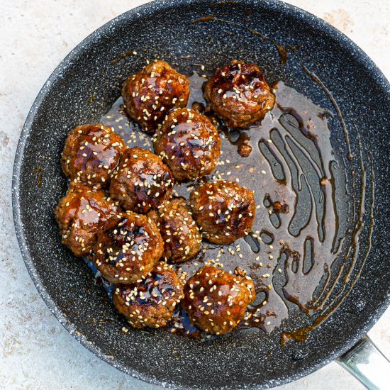 Sticky Soy Glazed Meatballs