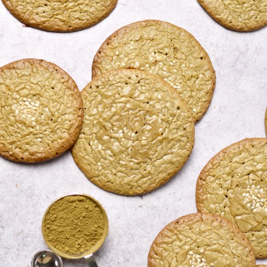 Hojicha Brownie Cookies