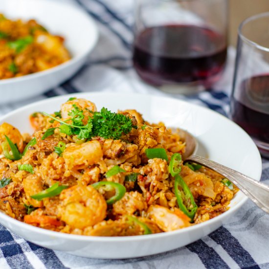 Cauliflower Rice Jambalaya