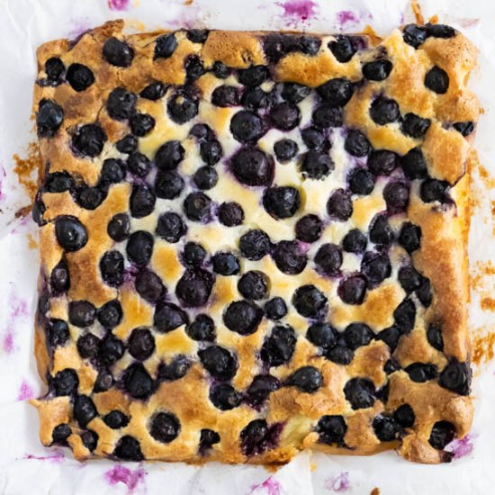 Lemon Blueberry Chess Squares