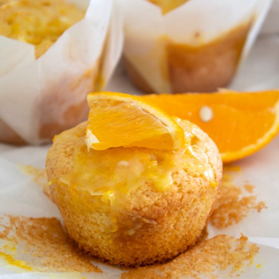 Orange Muffins with Orange Glaze