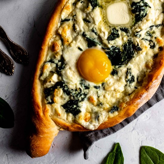 khachapuri | georgian cheese boats