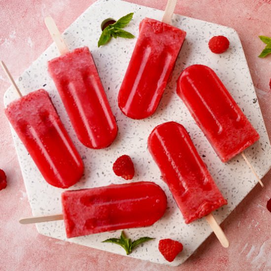 Raspberry Popsicles