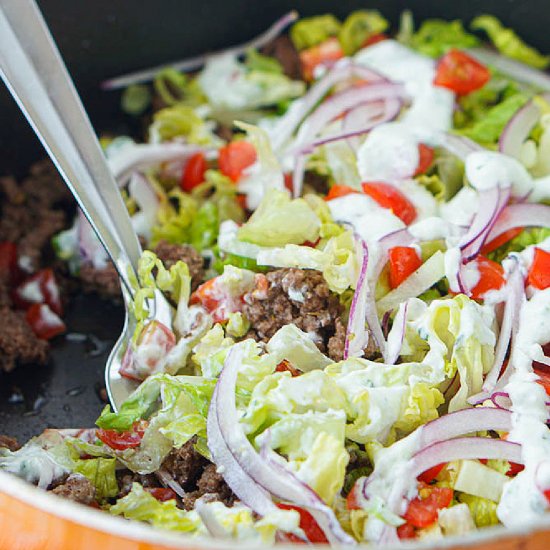 Gyro Hamburger Skillet Dinner