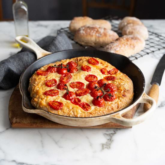 Cheese & tomato ciabatta