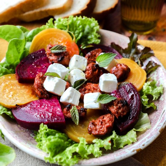 Beetroot Chorizo & Feta Salad