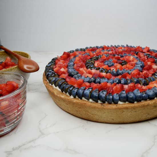 VANILLA BLUEBERRY STRAWBERRY TART