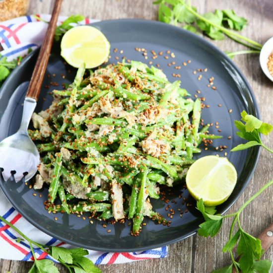 Sesame Green Bean Chicken Salad