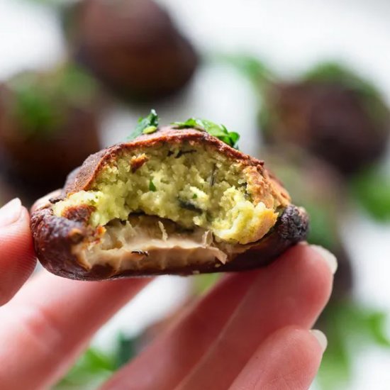 Cashew Cheese Shiitake Mushrooms