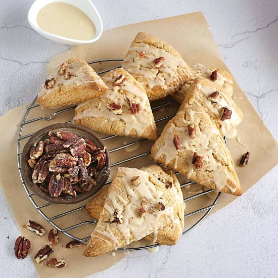 Maple Cream Scones w/Candied Pecans