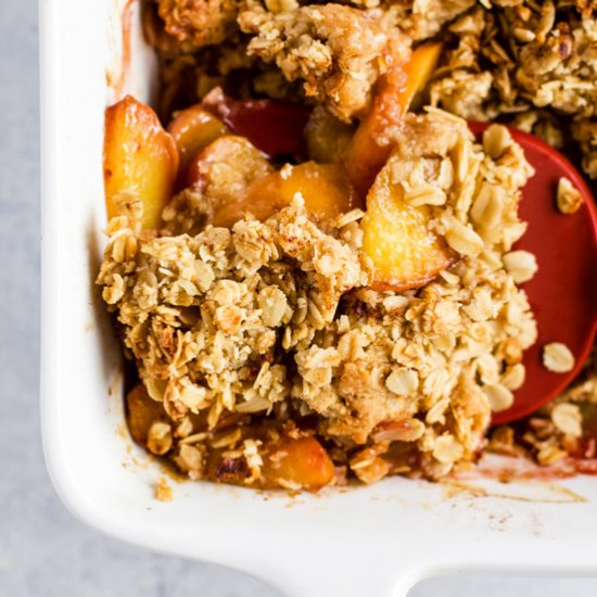 Healthy Peach Crisp