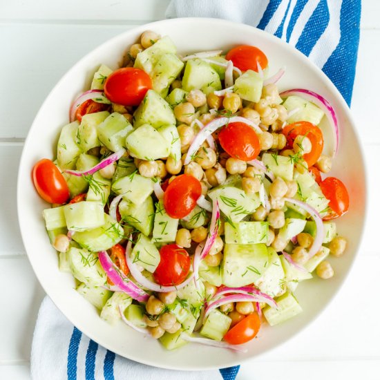 Cucumber Chickpea Salad