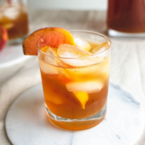 Peach Sweet Tea and Bourbon