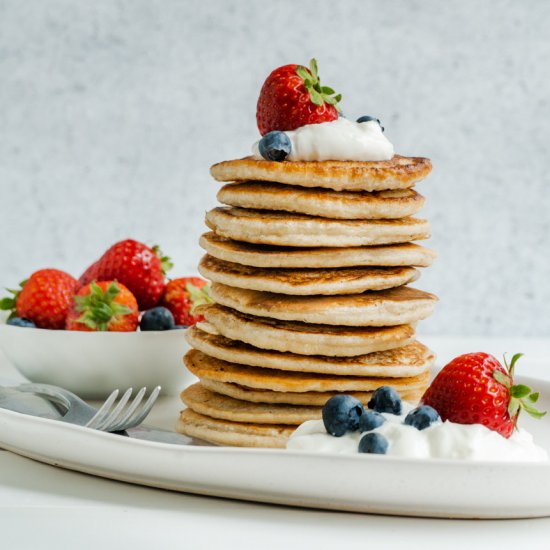 Oatmeal Cottage Cheese Pancakes