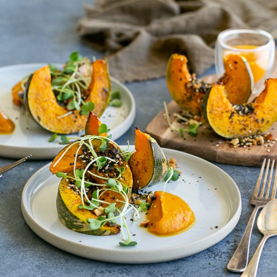 roasted pumpkin with miso