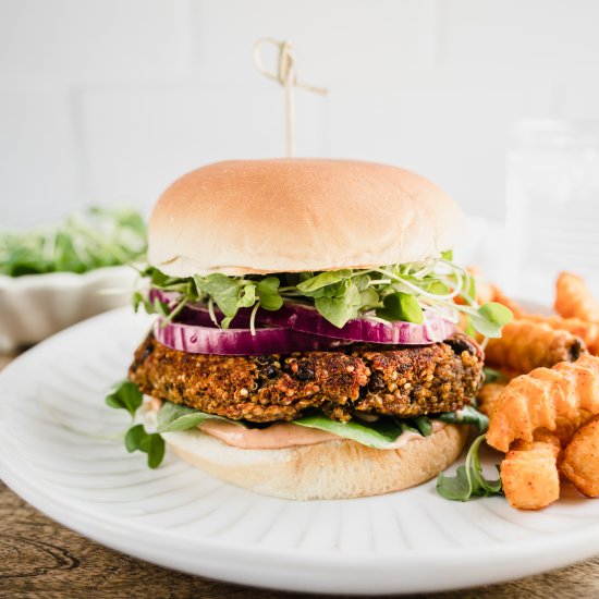 Sweet Potato Black Bean Burger