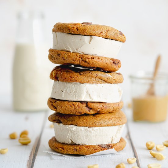 Vegan Cookie Ice Cream Sandwiches