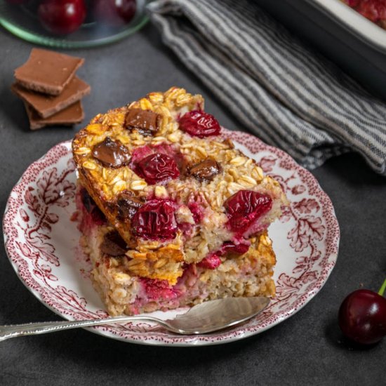 Baked oats with chocolate