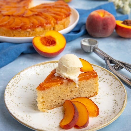 Peach Bourbon Upside-Down Cake