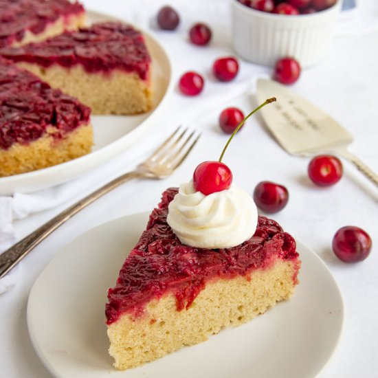 Cherry Coconut Upside-Down Cake