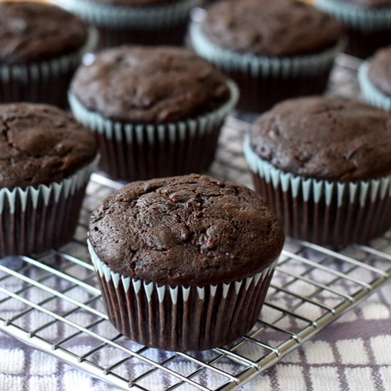 GF Chocolate Zucchini Muffins