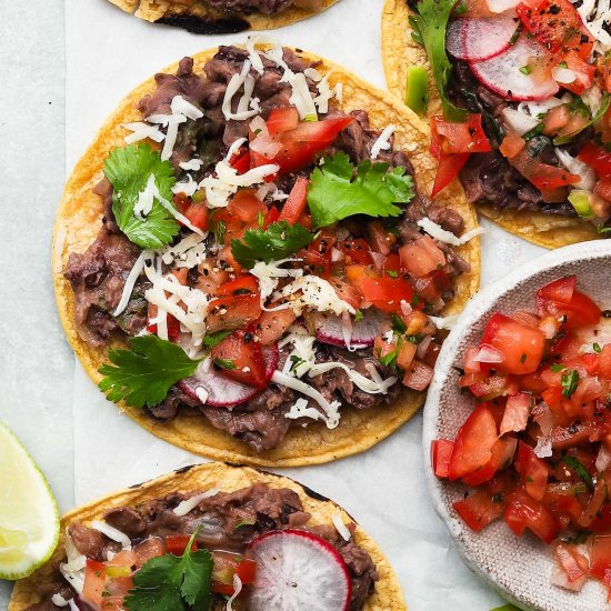 Black Bean & Cheese Tostadas