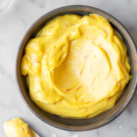 homemade saffron aioli