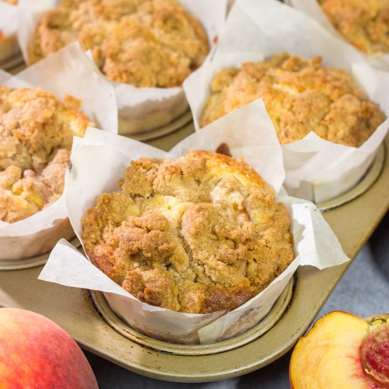 Peach Streusel Muffins