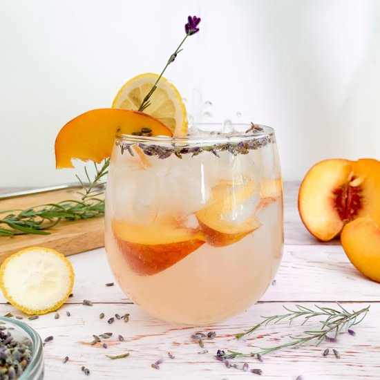 Peach Lavender Lemonade Spritzer