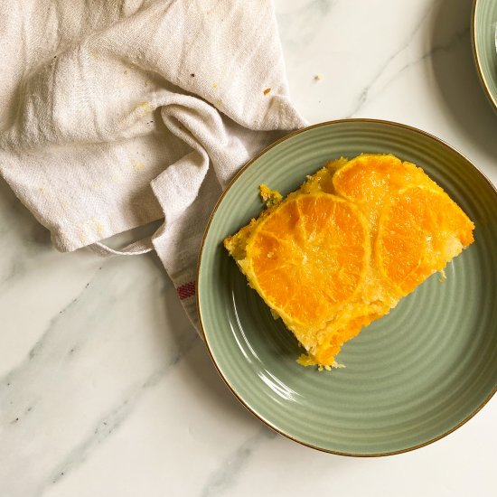 Orange Upside Down Traybake Cake