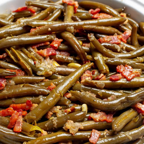 Crockpot Green Beans with Bacon