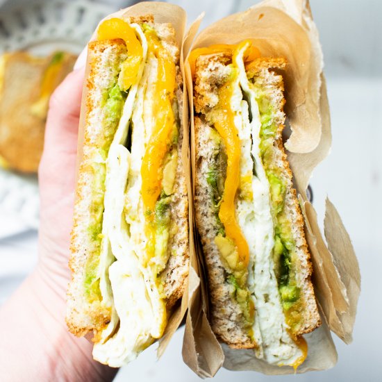 Avocado, Egg, & Cheddar Sandwich