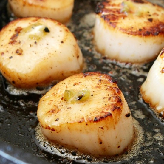 Hatch Chile Seared Scallops