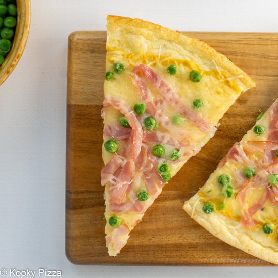 EGG WHITE PIZZA CRUST with ham