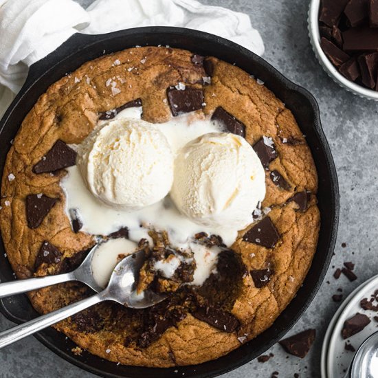 Chocolate Chunk Skillet Cookie