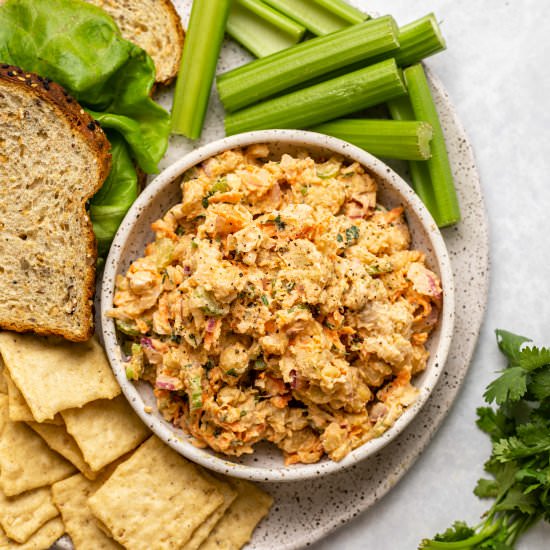 BUFFALO CHICKPEA SALAD | VEGAN + GF