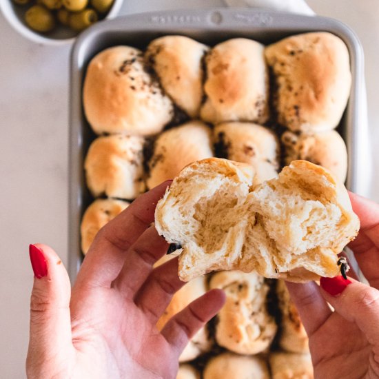 Olive Butter Dinner Rolls