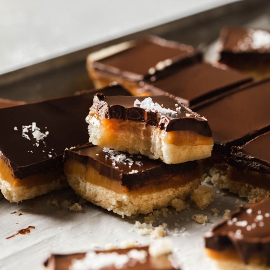 Vegan Millionaire Shortbread Bars