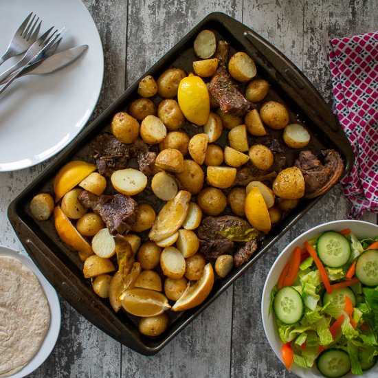 Greek Lamb Traybake