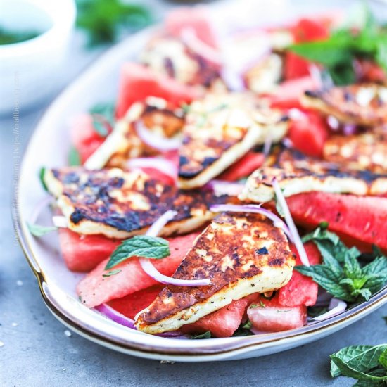 Grilled Halloumi & Watermelon Salad