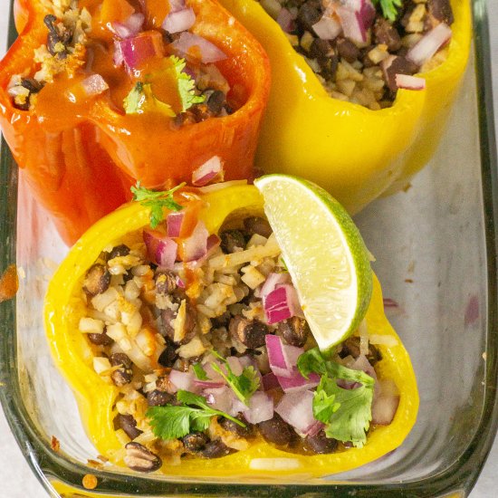 Cauliflower Stuffed Bell Peppers