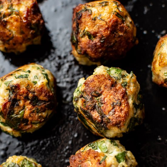 chicken and spinach meatballs