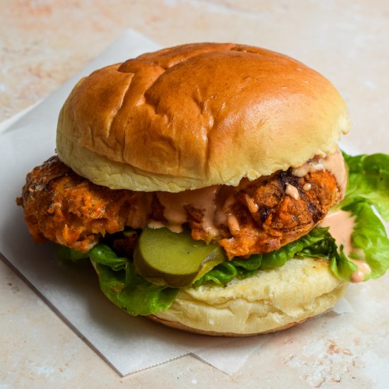 Air Fryer Fried Chicken Sandwiches