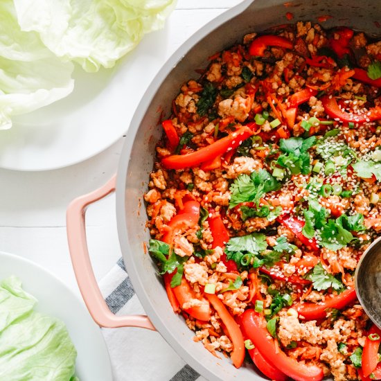 Spicy Chicken Lettuce Wraps