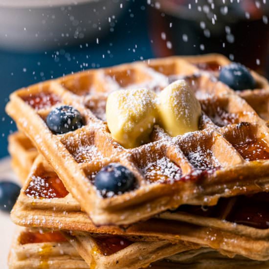 Vegan Blueberry Waffles